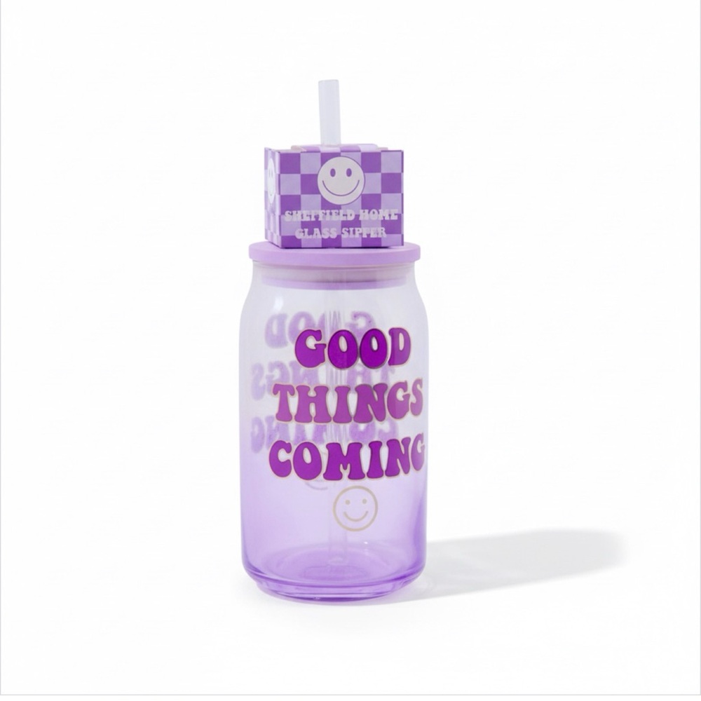 Sheffield Home- Good Things Coming Glass
Tumbler with Straw